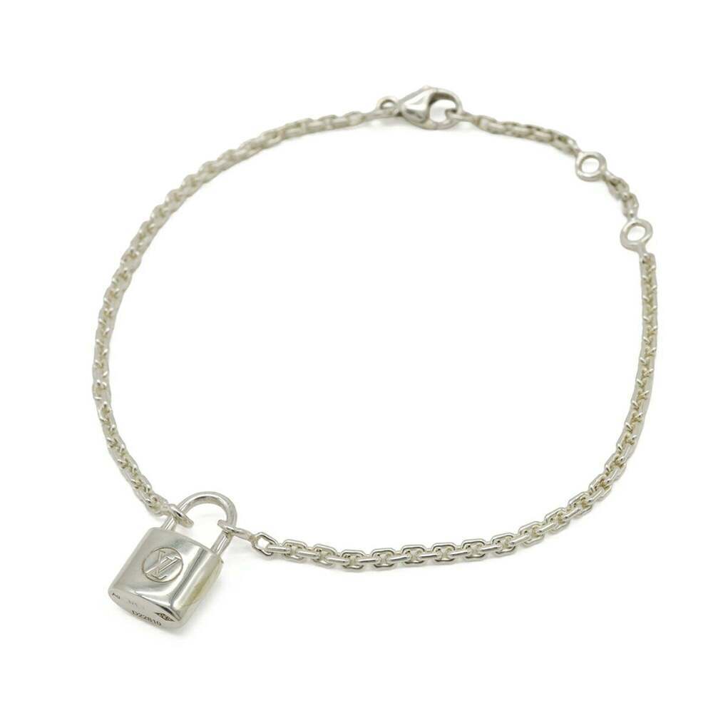 LOUIS VUITTON Silver Lockit Charm Bracelet